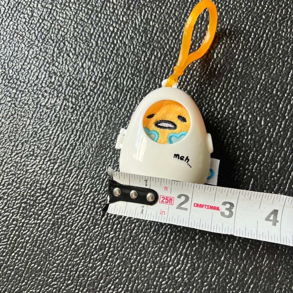 Sanrio Gudetama Lazy Egg Plush Keychain White Egg Case 2.5 In Kawaii Anima Cute - Picture 8 of 8